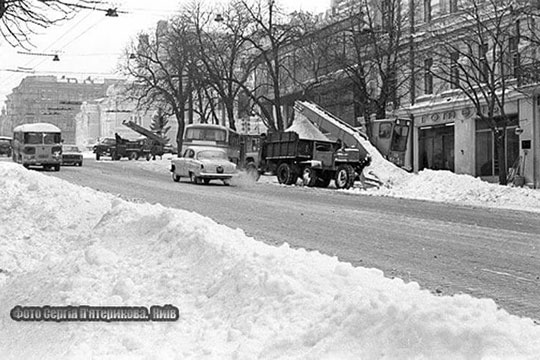 Как убирали снег в Киеве в 70-х годах