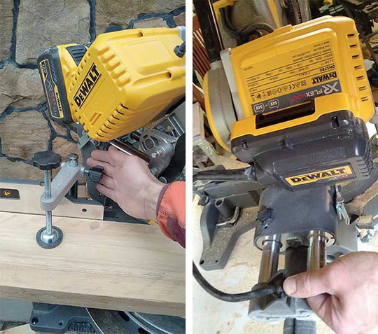 Аккумуляторно-сетевая торцовочная пила DeWALT DHS780