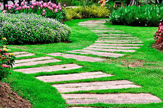 Самые красивые шаговые дорожки на садовом участке