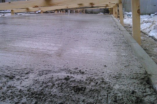 Как залить бетон зимой