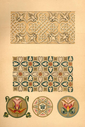 Орнамент из рукописи 12-го столетия. Национальная Библиотека Франции. Париж.