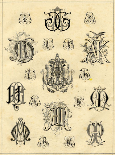 Альбом старинных монограмм и гербов