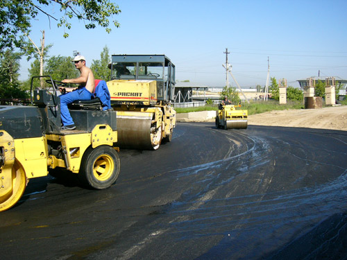 Реконструкция дорожного покрытия в Голосеевском районе Киева