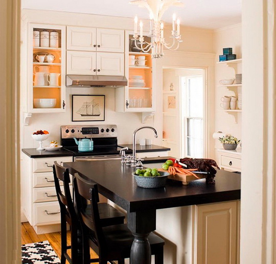 Как обустроить маленькую кухню