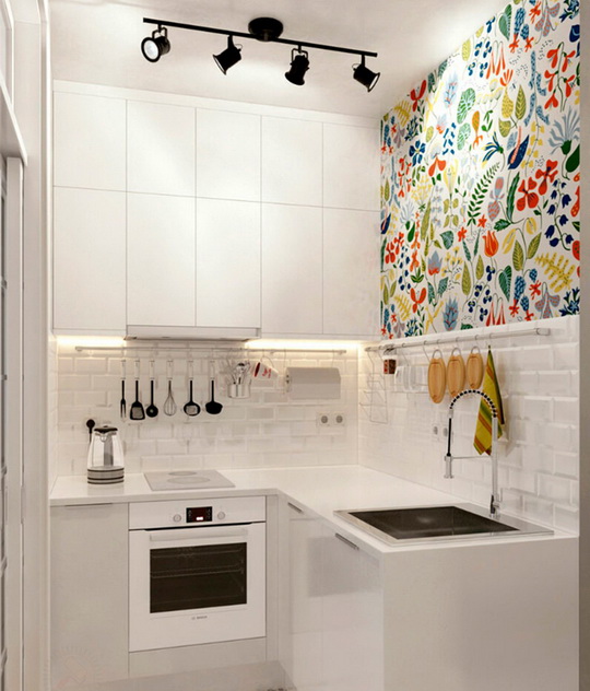 Как обустроить маленькую кухню