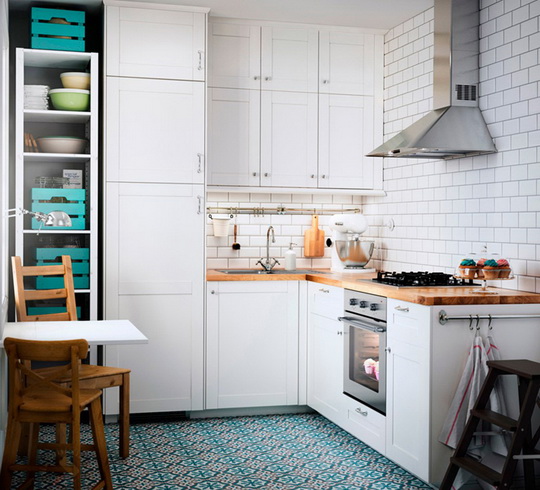 Как обустроить маленькую кухню