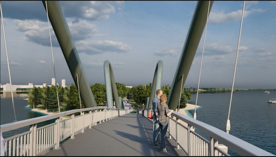 Как будет выглядеть новый пешеходный мост на Оболони