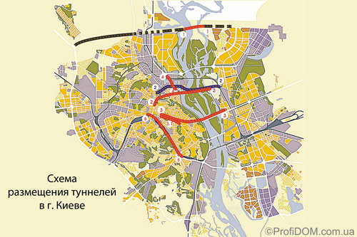 Предпроектные проработки строительства автодорожных туннелей в г. Киеве