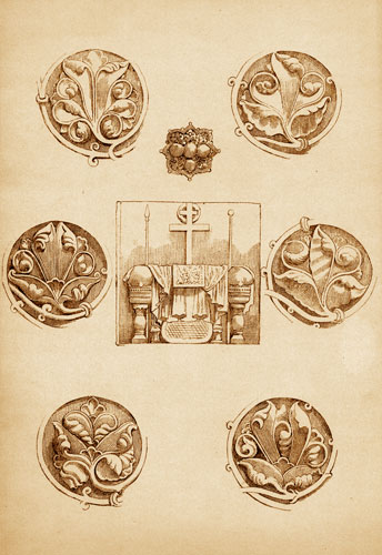 Детали серебрянного оклада Иконы Спасителя в Анчисхати (14-й век)