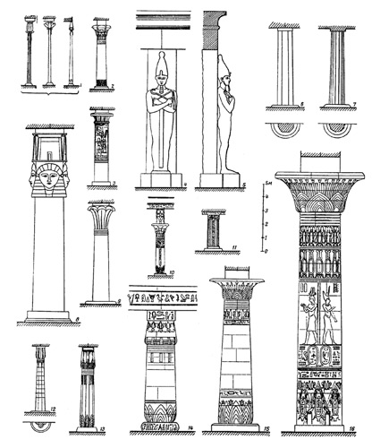Стиль Египетских колонн