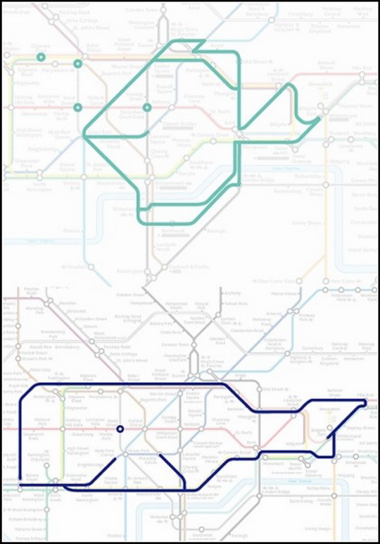Курьезы: животные, которые «живут» на схеме Лондонского метро