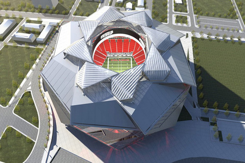 Сконструирован стадион в форме фотообъектива. Видео