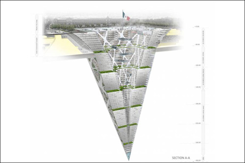 Предложен проект 300-метрового подземного небоскреба