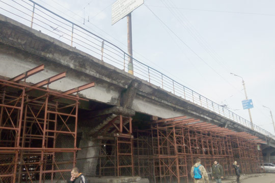 Конструкции Шулявского моста 4-го марта. ФОТО