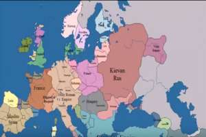 Тысяча лет за 5 минут: как менялась карта Европы (Россия, Украина). Видео