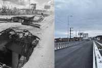 Мiж Києвом та Гостомелем повнiстю вiдновлено транспортне сполучення