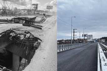 Мiж Києвом та Гостомелем повнiстю вiдновлено транспортне сполучення