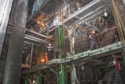 У Києвi ремонтують гiгантський тепловий котел