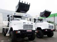 На базе КрАЗов начали выпускать автоэкскаваторы