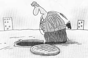 Европейский способ замены канализационных люков. Видео