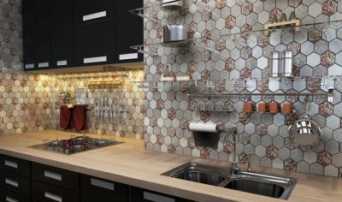 Как скомбинировать мозаику и плитку на кухне