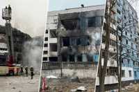 Комунальники Днiпра оперативно усувають наслiдки масованого ракетного удару по мiсту