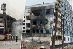 Комунальники Днiпра оперативно усувають наслiдки масованого ракетного удару по мiсту