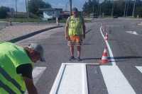 На полтавських дорогах державного значення наносять розмiтку