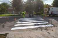 У Чернiвецькiй областi оновили "зебру" бiля навчальних закладiв