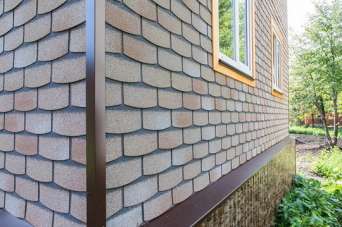 Битумная фасадная плитка: плюсы и минусы. Фото и видео