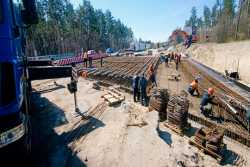 На будiвництвi транспортної розв&#039;язки на трасi М-05 готуються до бетонування прогонової будови