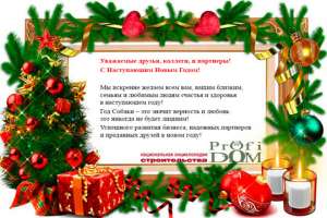 Национальная энциклопедия строительства ProfiDom.com.ua поздравляет с наступающим Новым Годом!