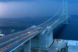 Фотография Керченского моста с борта Международной космической станции