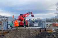 Перший модульний мiст Закарпаття зiбрано