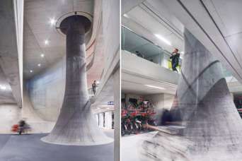 Под ж/д вокзалом построили самый большой велогараж в мире