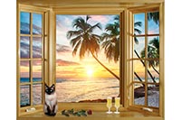 Сконструированы 3d-окна: днем окно  - вечером светильник. Видео