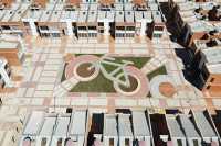 Парку придали форму велосипеда