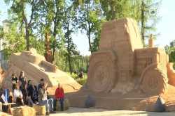 В Эстонии появился трактор, везущий российский танк