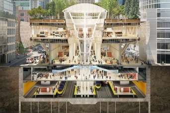 Недавно построенный транспортный хаб закрыли из-за треснувшей балки