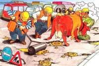 Как делают ямочный ремонт в Европе. Видео