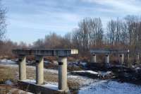 Под Ивано-Франковском начались работы на разрушенном наводнением мосту