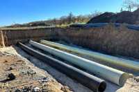 На будiвництвi магiстрального водогону не руйнують асфальт