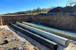 На будiвництвi магiстрального водогону не руйнують асфальт