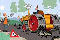 Как строят дороги в США. Видео