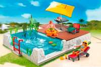 Изобретен гибрид бассейна с террасой. Видео