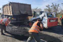 У Харкiвськiй областi ремонтують один з основних логiстичних маршрутiв