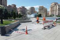 На Крещатике отключили фонтаны