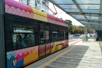 В Киеве отремонтировали станцию скоростного трамвая