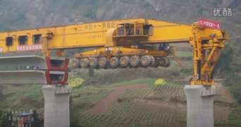 Как строят мосты в Китае. Видео