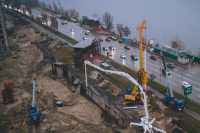 На Дарницком мосту строится левобережная развязка